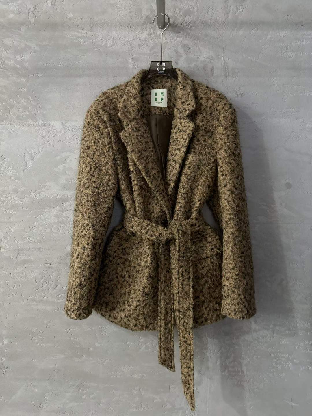 HAPER韓國代購㊣女裝新品熱賣時尚人氣真品25秋冬夾克含腰帶HAPER夾克圖色1