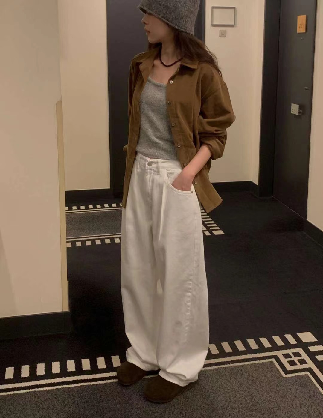 MIELLE-미엘르-OT韓國代購㊣女士新品推薦人氣休閑褲褶裥MIELLE-미엘르-OT休閑褲