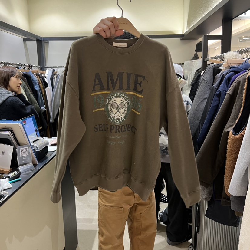 SELF SERVICE東大門㊣代購女士新品25秋冬職業休閑衛衣加絨SELF SERVICE衛衣圖色1