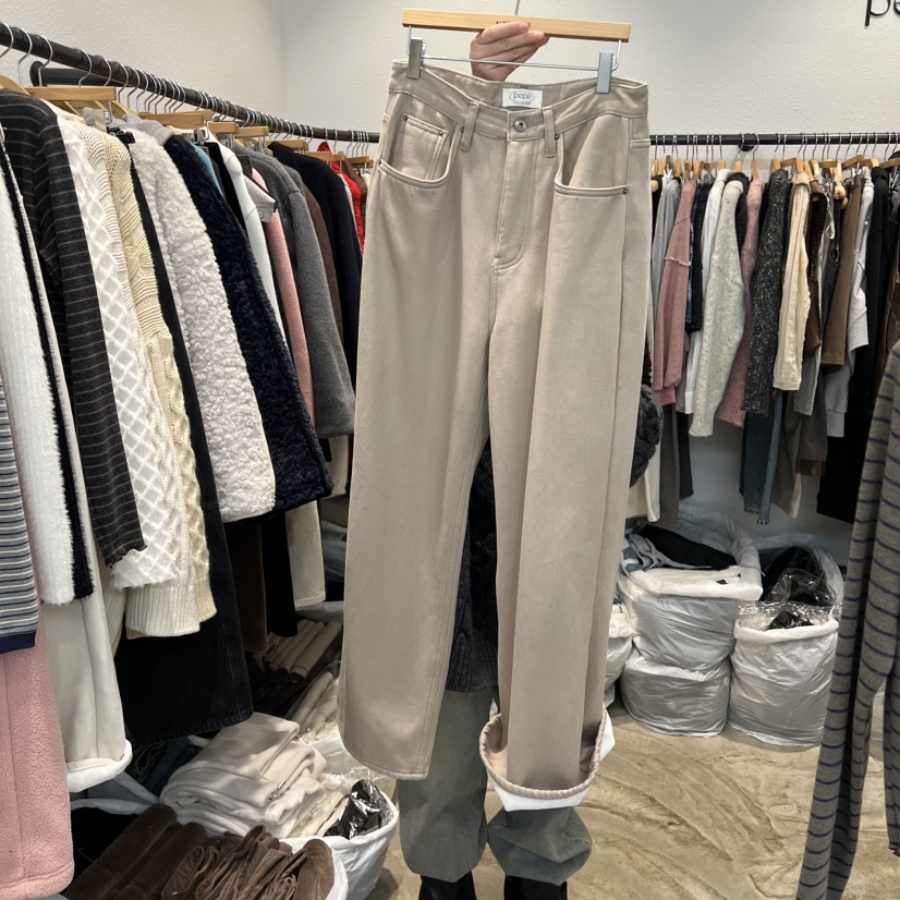 ALMOND PEPE東大門㊣實拍女士新品熱賣25秋冬推薦時尚休閑褲ALMOND PEPE休閑褲圖色1