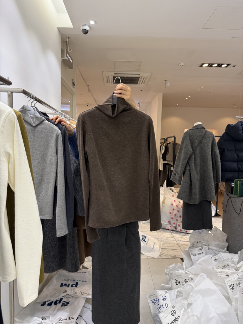 WOOD SAGE東大門㊣實拍女士新品熱賣職業推薦時尚25秋冬長袖T恤WOOD SAGE長袖T恤圖色3