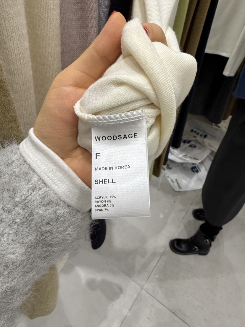 WOOD SAGE東大門㊣代購女士新品時尚25秋冬職業人氣長袖T恤WOOD SAGE長袖T恤