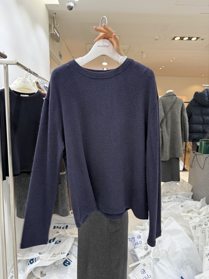 WOOD SAGE東大門㊣代購女士新品時尚25秋冬職業人氣長袖T恤WOOD SAGE長袖T恤圖色5