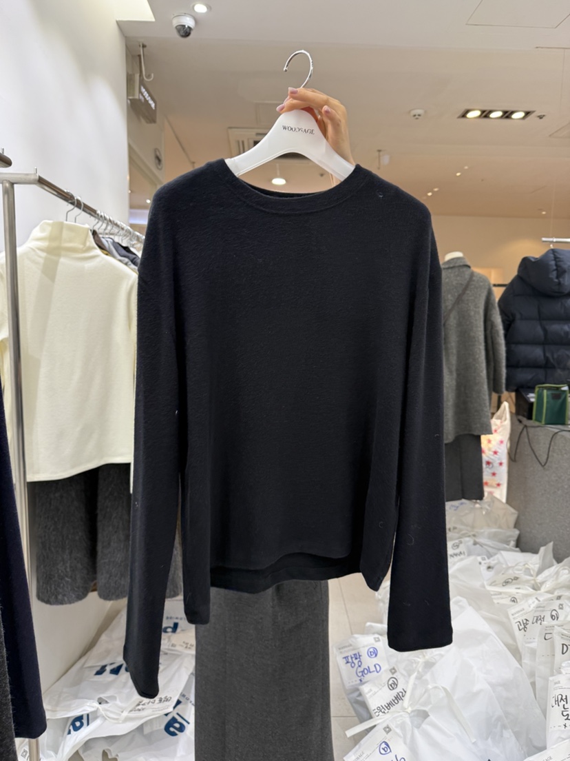 WOOD SAGE東大門㊣代購女士新品時尚25秋冬職業人氣長袖T恤WOOD SAGE長袖T恤圖色6