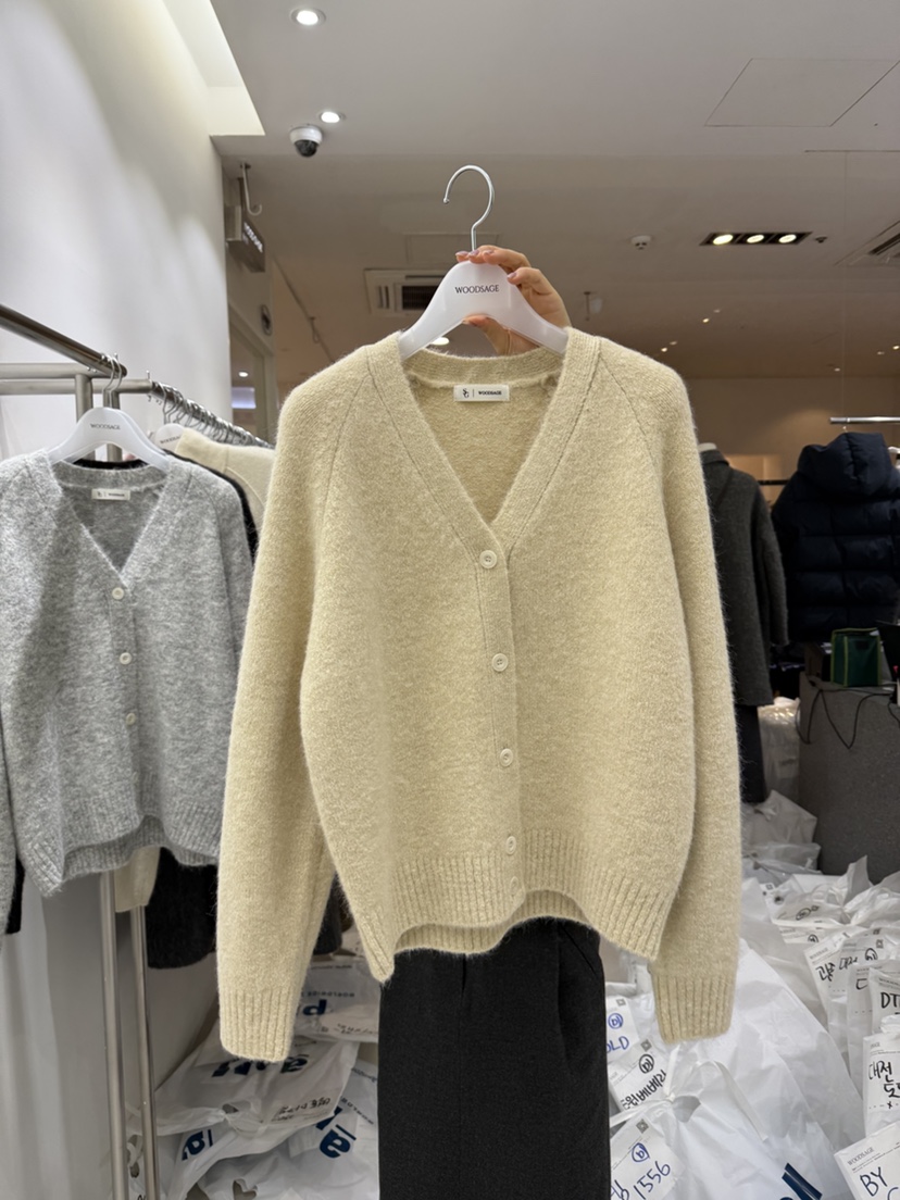 WOOD SAGE韓國代購㊣女裝新品推薦熱賣真品職業25秋冬毛衣羊駝WOOD SAGE毛衣圖色2