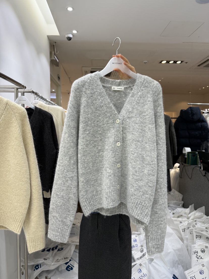 WOOD SAGE韓國代購㊣女裝新品推薦熱賣真品職業25秋冬毛衣羊駝WOOD SAGE毛衣圖色3