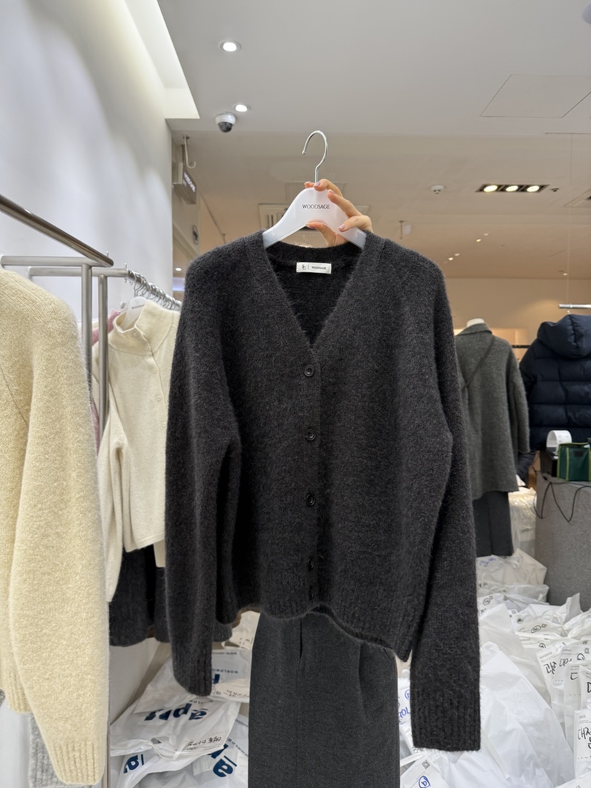 WOOD SAGE韓國代購㊣女裝新品推薦熱賣真品職業25秋冬毛衣羊駝WOOD SAGE毛衣圖色4