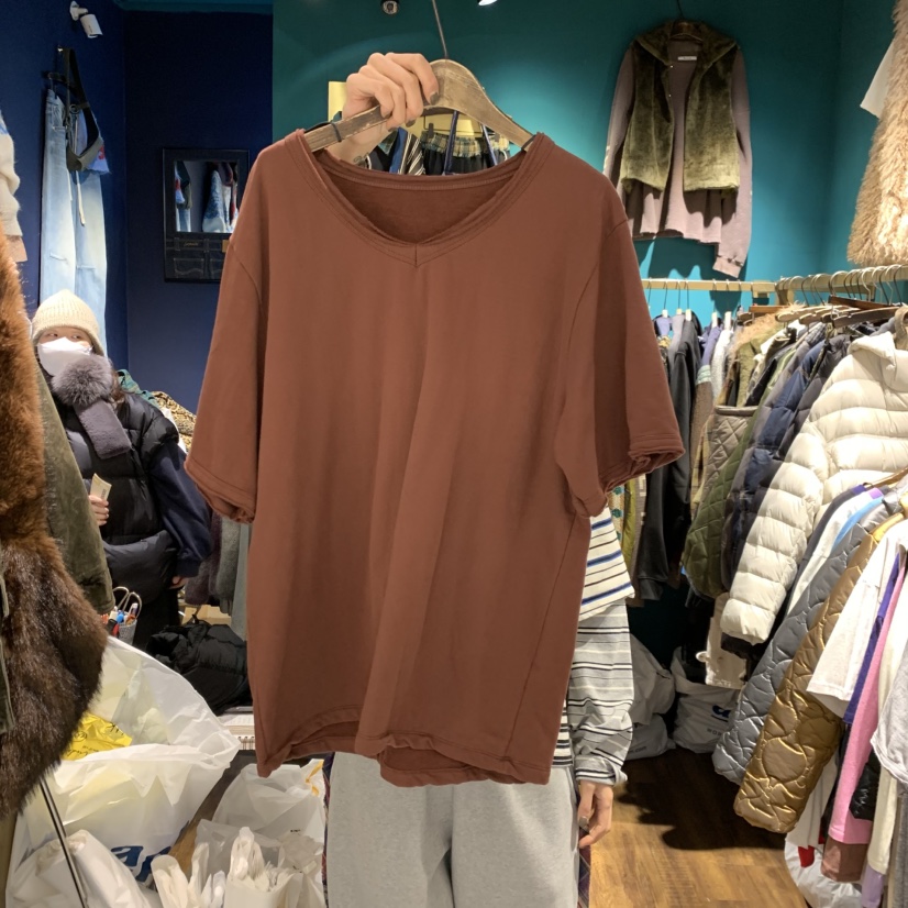 MERCI LINDA東大門㊣實拍女裝新款熱賣真品時尚25秋冬T恤抓絨MERCI LINDAT恤圖色4