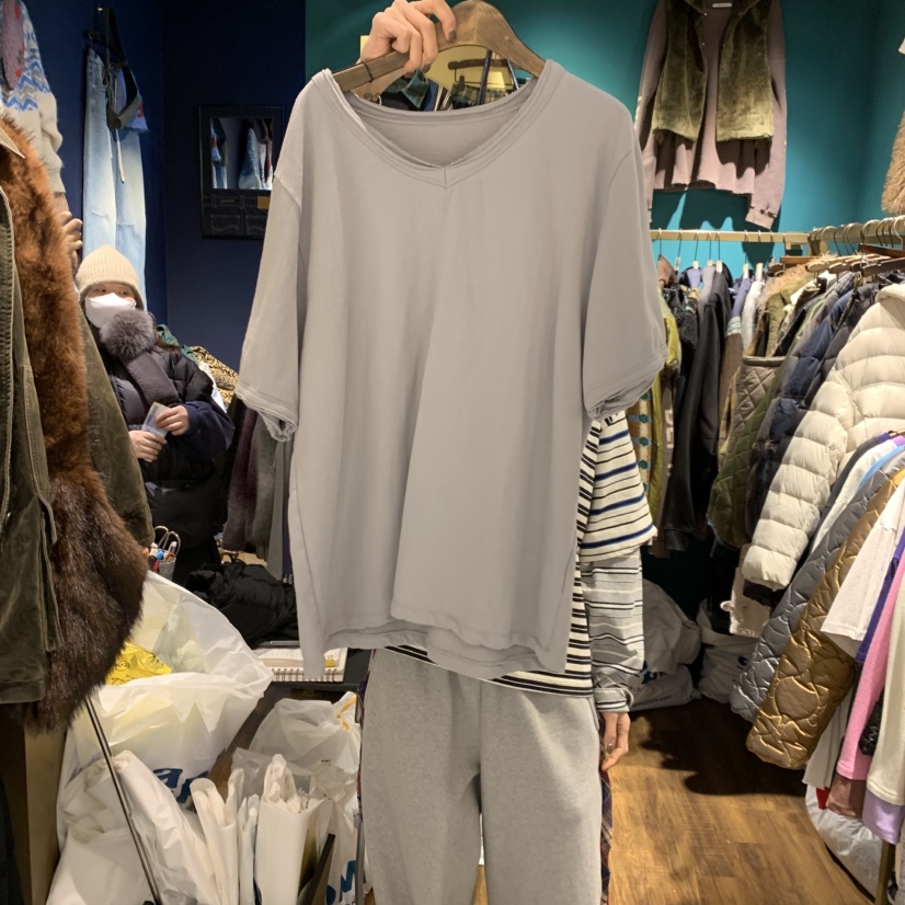 MERCI LINDA東大門㊣實拍女裝新款熱賣真品時尚25秋冬T恤抓絨MERCI LINDAT恤圖色6