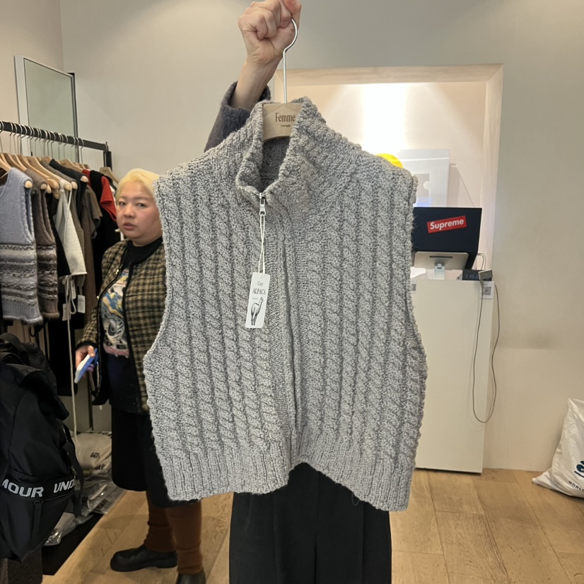 LA MAGIE FEMME東大門㊣實拍女士新品25秋冬真品馬甲拉鏈Lamagie Femme馬甲圖色1