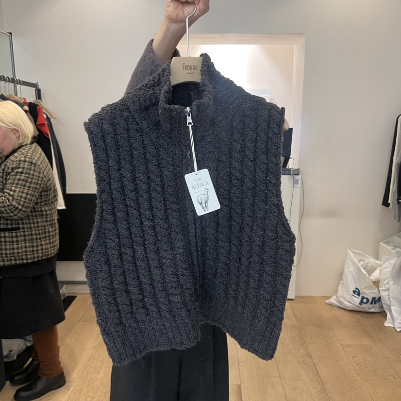 LA MAGIE FEMME東大門㊣實拍女士新品25秋冬真品馬甲拉鏈Lamagie Femme馬甲圖色2