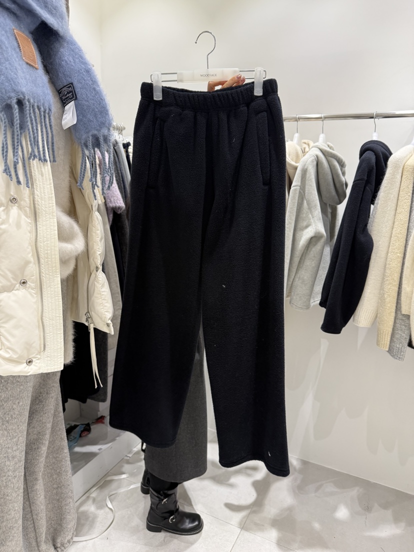 WOOD SAGE韓國直郵㊣女士新品職業25秋冬休閑熱賣休閑褲抓絨WOOD SAGE休閑褲圖色2