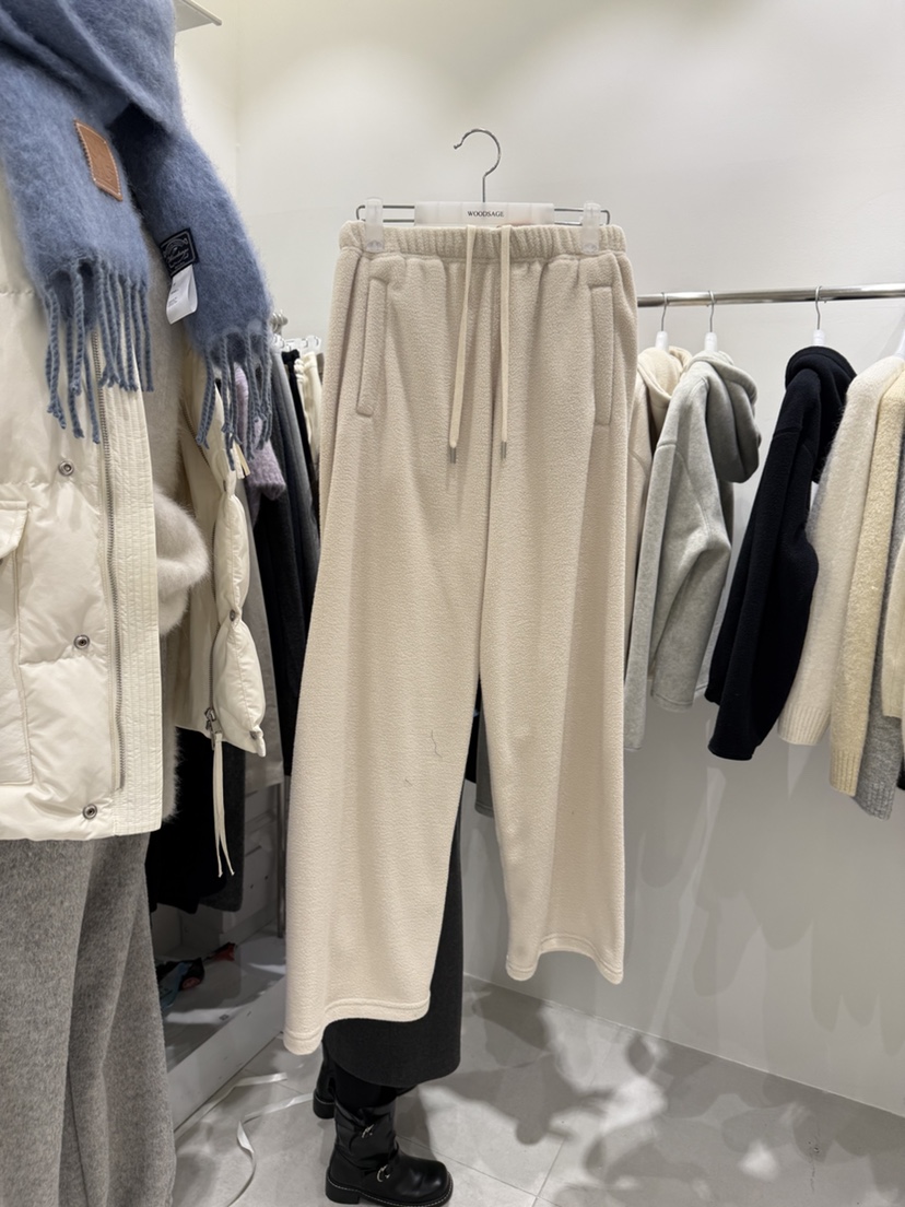WOOD SAGE韓國直郵㊣女士新品職業25秋冬休閑熱賣休閑褲抓絨WOOD SAGE休閑褲圖色3