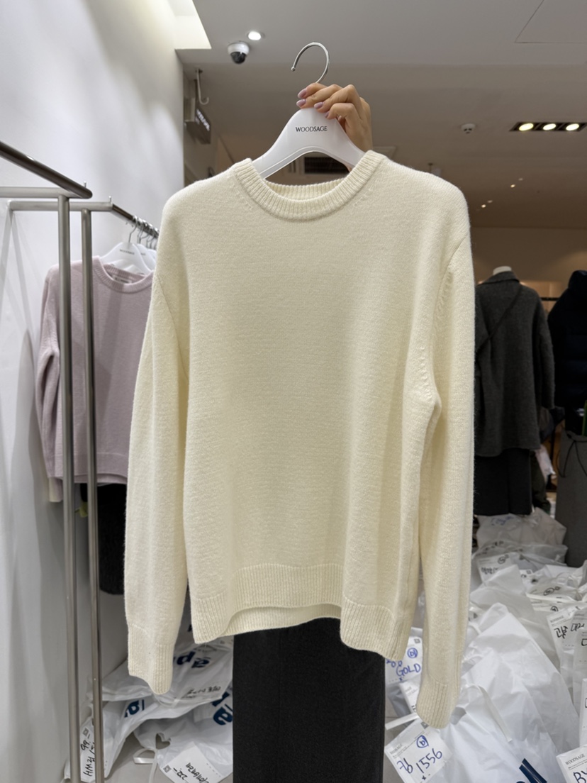 WOOD SAGE韓國代購㊣女士新品熱賣推薦休閑25秋冬人氣針織衫WOOD SAGE針織衫圖色1