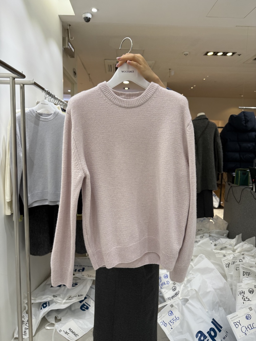 WOOD SAGE韓國代購㊣女士新品熱賣推薦休閑25秋冬人氣針織衫WOOD SAGE針織衫圖色2