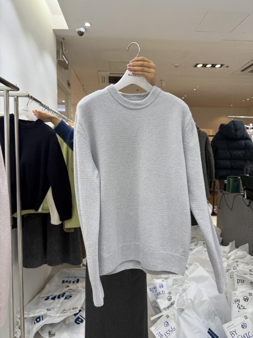 WOOD SAGE韓國代購㊣女士新品熱賣推薦休閑25秋冬人氣針織衫WOOD SAGE針織衫圖色3