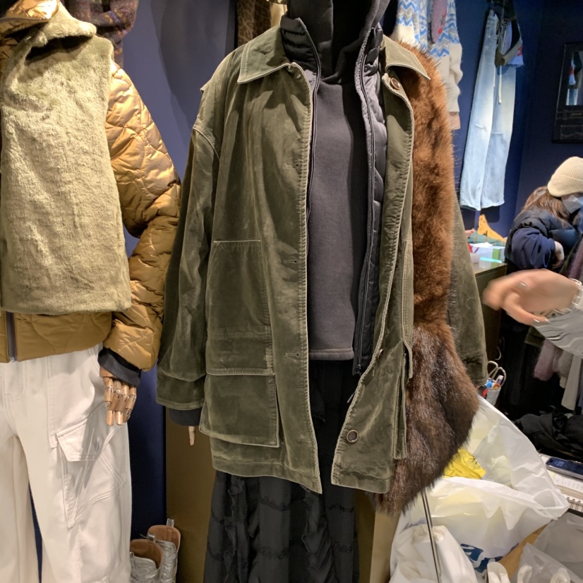 MERCI LINDA韓國代購㊣女裝新款真品熱賣休閑25秋冬夾克天鵝絨MERCI LINDA夾克