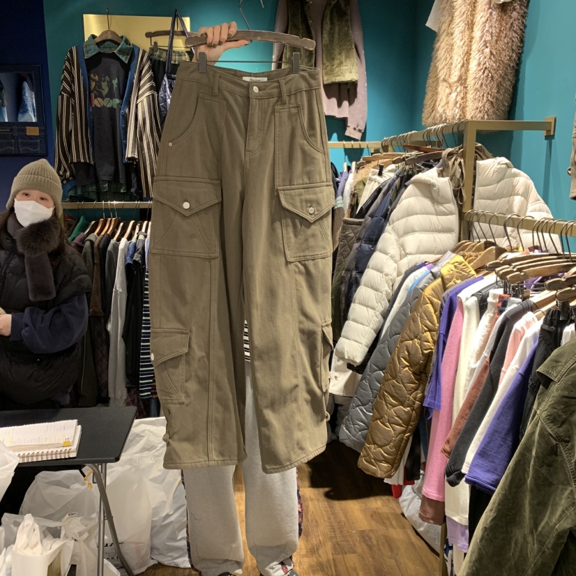 MERCI LINDA東大門㊣直郵女裝新品推薦真品時尚休閑褲抓絨MERCI LINDA休閑褲圖色2