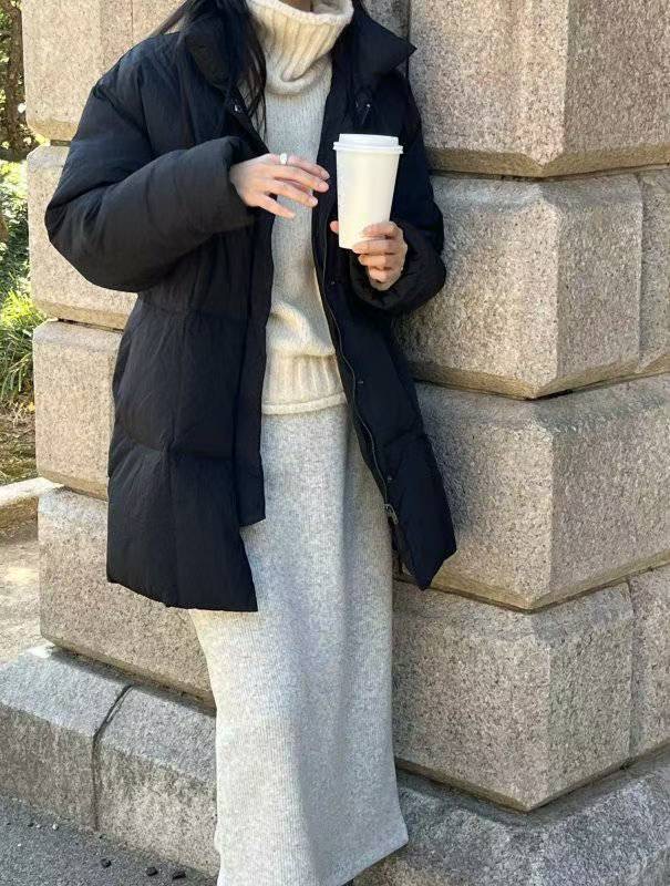 SIMPIEBEIGE東大門㊣代購女士新品推薦人氣休閑長款棉服填充SIMPIEBEIGE長款棉服圖色2