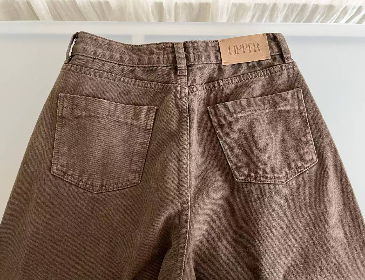 SIMPIEBEIGE韓國代購㊣女裝新款推薦25秋冬熱賣職業時尚牛仔褲SIMPIEBEIGE牛仔褲