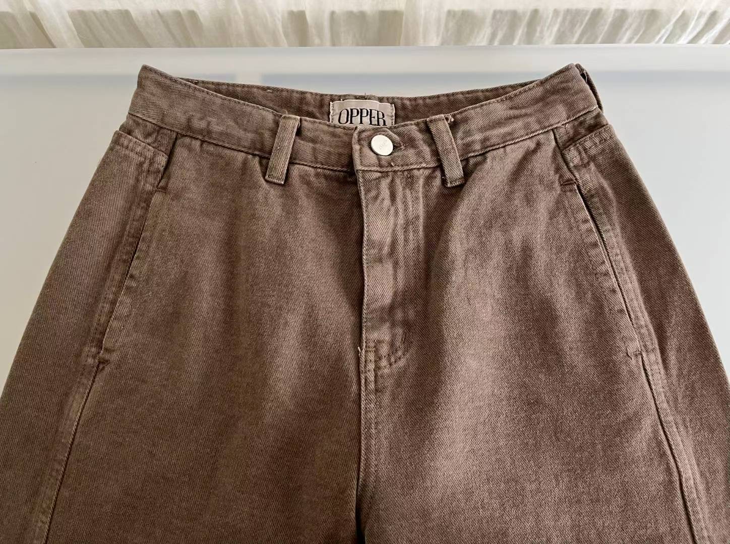 SIMPIEBEIGE韓國代購㊣女裝新款推薦25秋冬熱賣職業時尚牛仔褲SIMPIEBEIGE牛仔褲