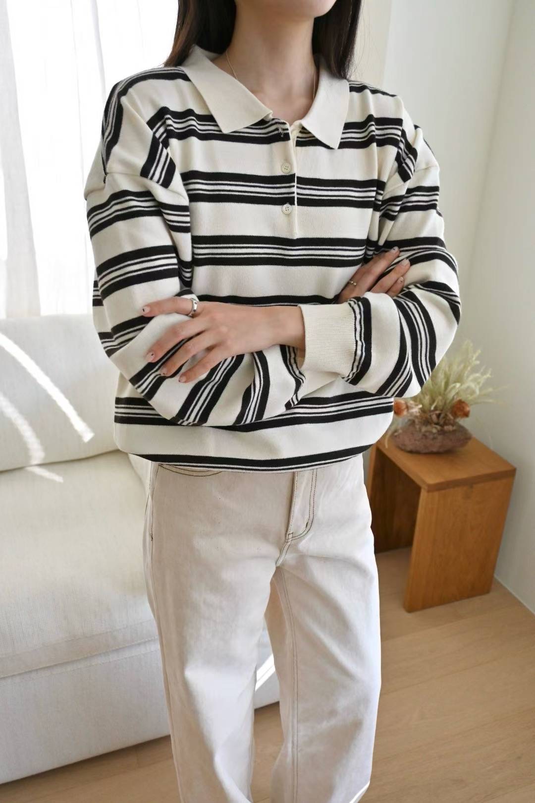 SIMPIEBEIGE韓國代購㊣女裝新品真品休閑25秋冬熱賣針織衫開衫SIMPIEBEIGE針織衫圖色3