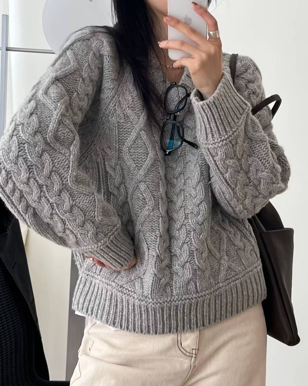 SIMPIEBEIGE東大門㊣實拍女士新品職業25秋冬推薦熱賣毛衣羊毛SIMPIEBEIGE毛衣