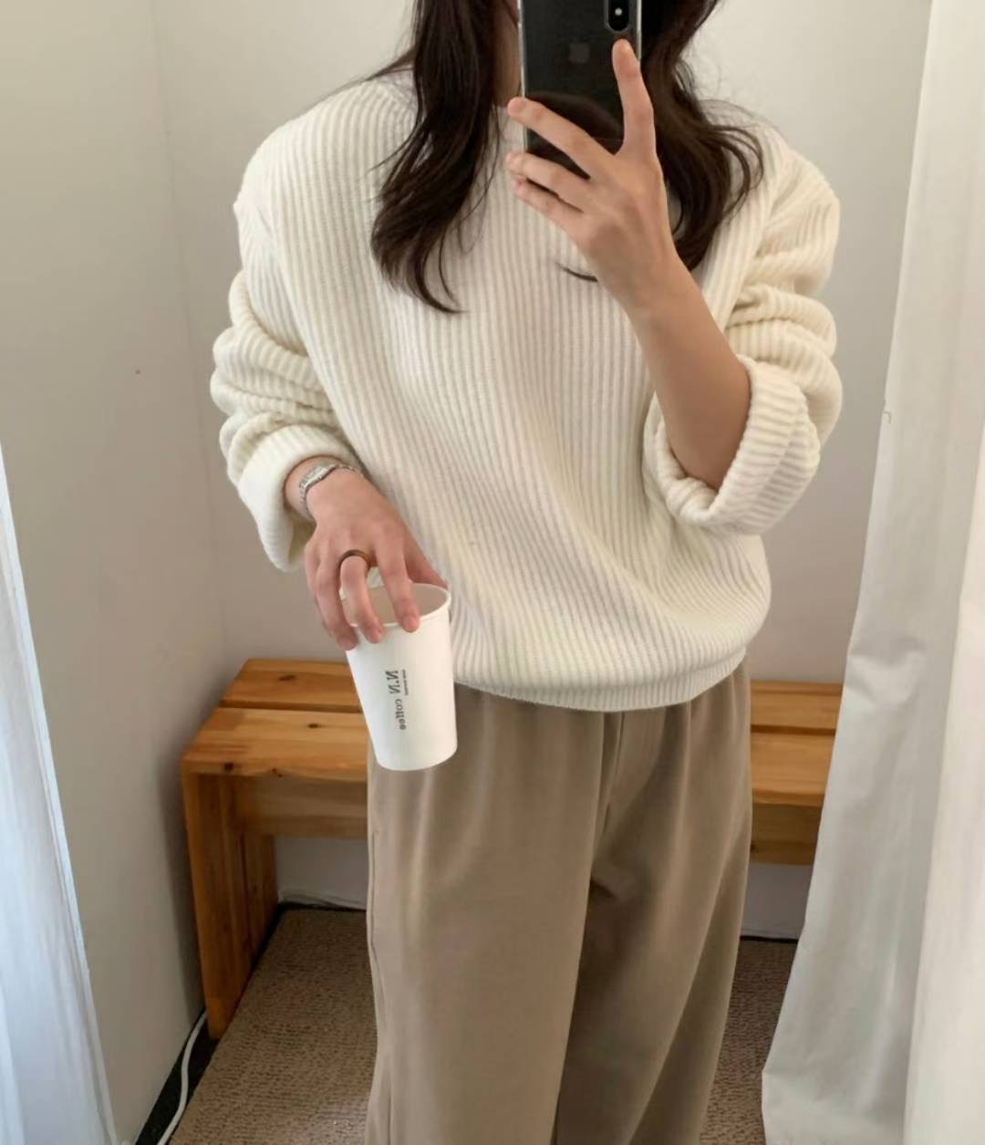 SIMPIEBEIGE韓國直郵㊣女士新款熱賣推薦時尚職業真品針織衫SIMPIEBEIGE針織衫圖色3