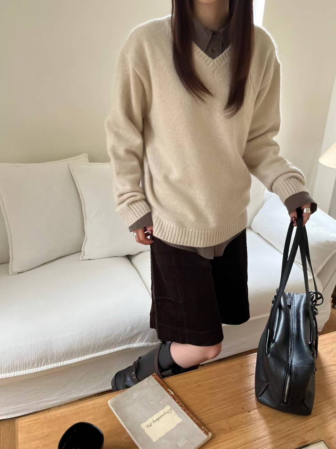 SIMPIEBEIGE東大門㊣實拍女士新品時尚25秋冬短褲燈芯絨口袋SIMPIEBEIGE短褲