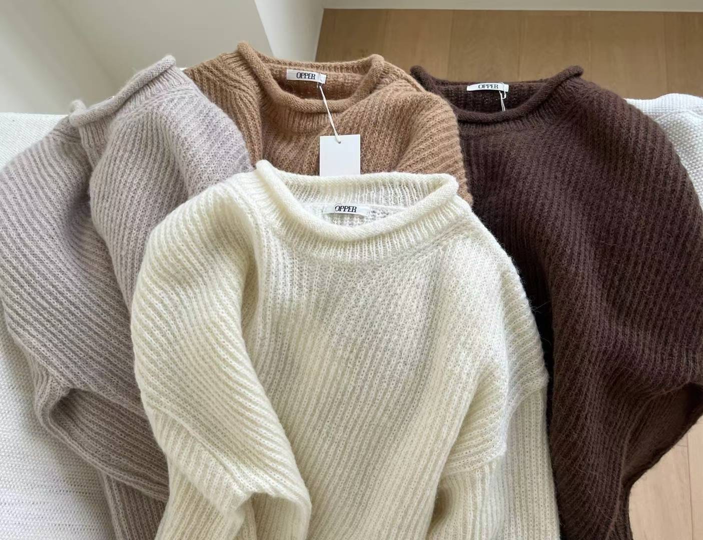 SIMPIEBEIGE東大門㊣實拍女裝新款時尚熱賣休閑推薦毛衣羊駝毛SIMPIEBEIGE毛衣