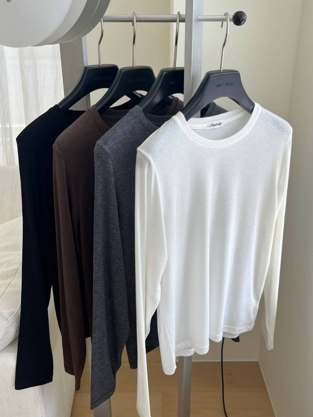 SIMPIEBEIGE韓國代購㊣女裝新款職業時尚人氣推薦長袖T恤兔子SIMPIEBEIGE長袖T恤圖色2左二色