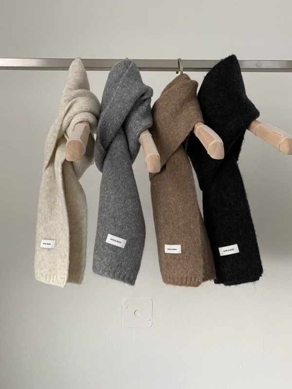 SIMPIEBEIGE東大門㊣實拍女士新款職業25秋冬人氣圍巾披肩圍巾SIMPIEBEIGE圍巾/披肩圖色3左三色