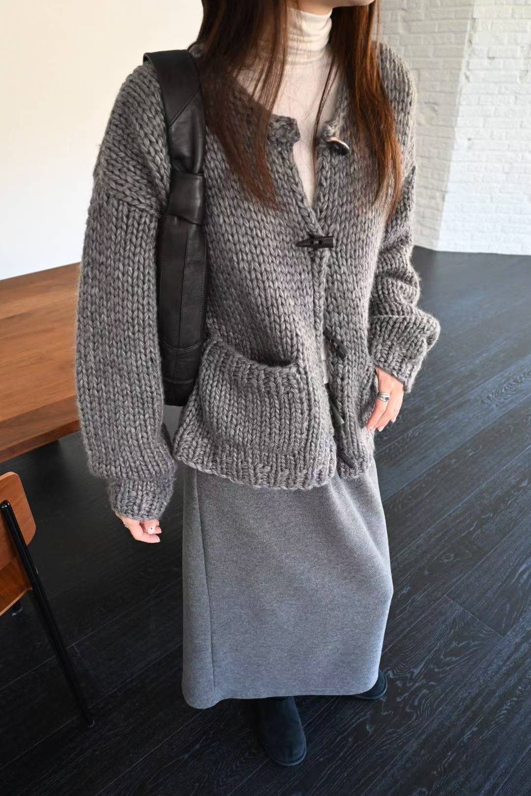 SIMPIEBEIGE韓國代購㊣女士新品人氣真品職業休閑毛衣手工開衫SIMPIEBEIGE毛衣圖色2