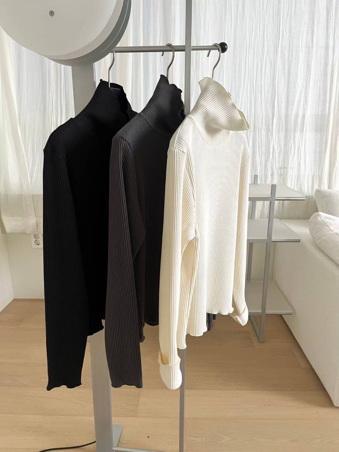 SIMPIEBEIGE東大門㊣代購女士新品25秋冬長袖T恤華夫格抓絨SIMPIEBEIGE長袖T恤