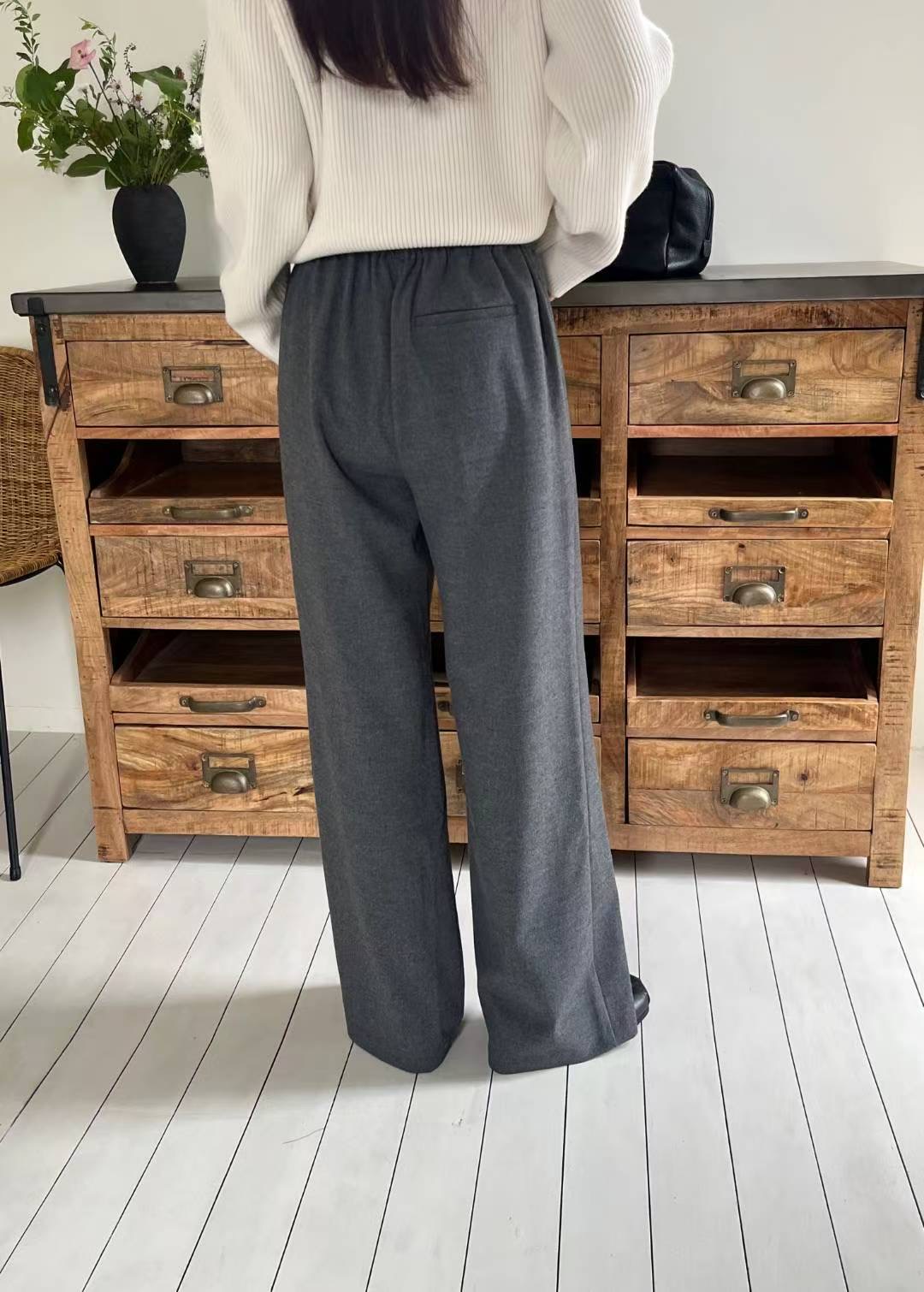 SIMPIEBEIGE東大門㊣實拍女裝新款職業真品人氣時尚休閑褲羊毛SIMPIEBEIGE休閑褲