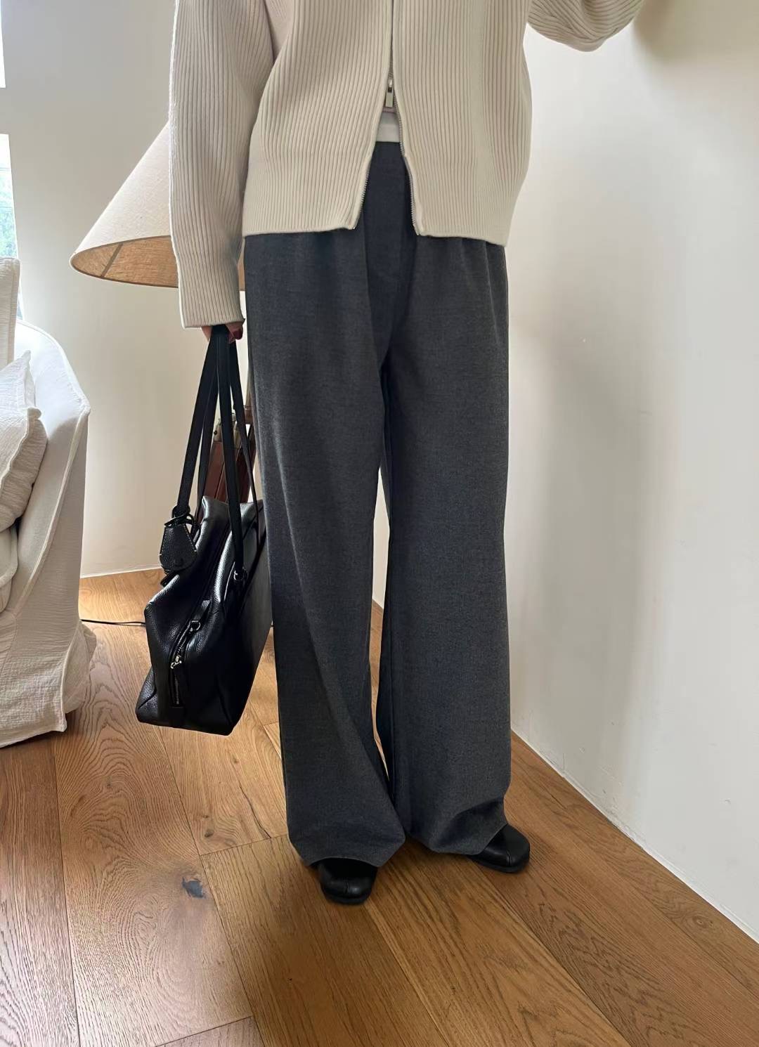 SIMPIEBEIGE東大門㊣實拍女裝新款職業真品人氣時尚休閑褲羊毛SIMPIEBEIGE休閑褲圖色1