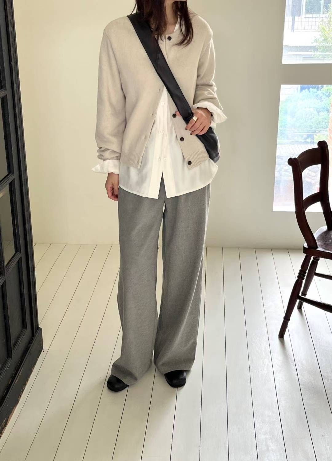 SIMPIEBEIGE東大門㊣實拍女裝新款職業真品人氣時尚休閑褲羊毛SIMPIEBEIGE休閑褲圖色2