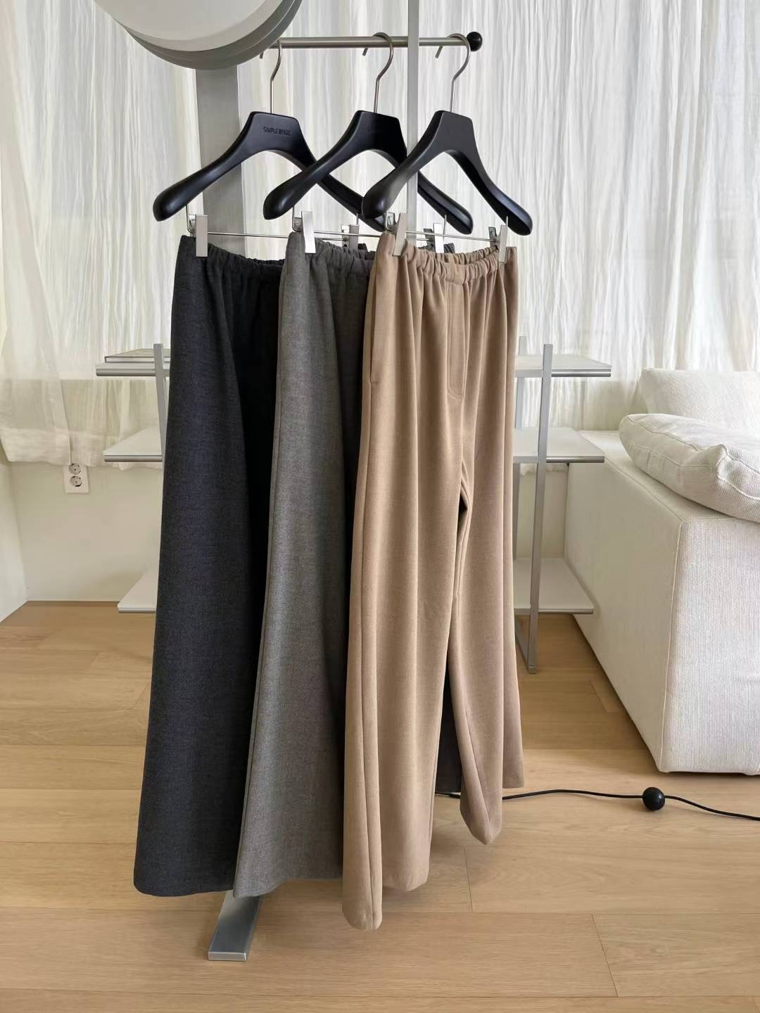 SIMPIEBEIGE東大門㊣實拍女裝新款職業真品人氣時尚休閑褲羊毛SIMPIEBEIGE休閑褲圖色3左三色