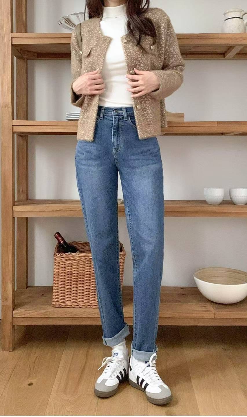 7STAR韓國代購㊣女裝新品熱賣真品推薦職業休閑時尚25秋冬牛仔褲7STAR牛仔褲