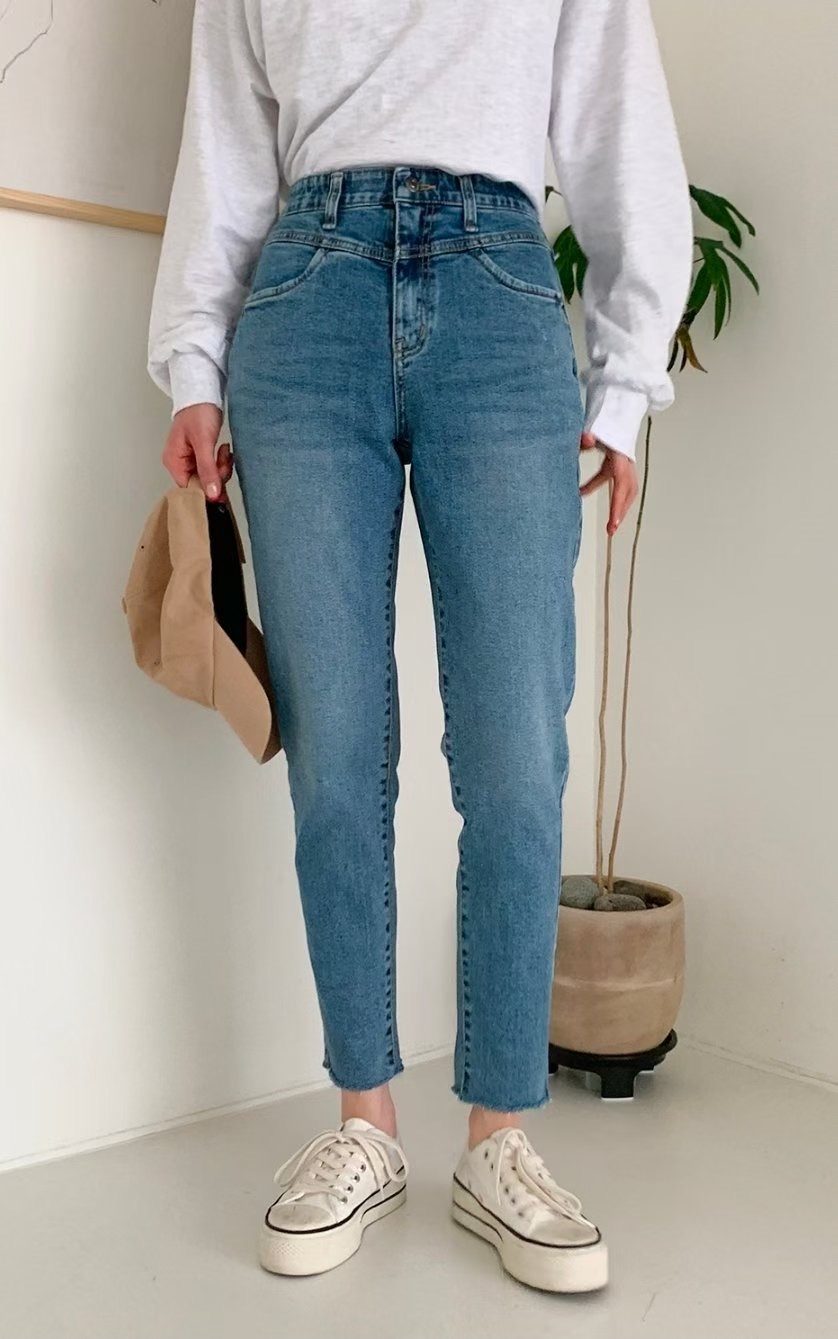 7STAR韓國直郵㊣女裝新品人氣休閑時尚推薦熱賣真品職業牛仔褲7STAR牛仔褲圖色1