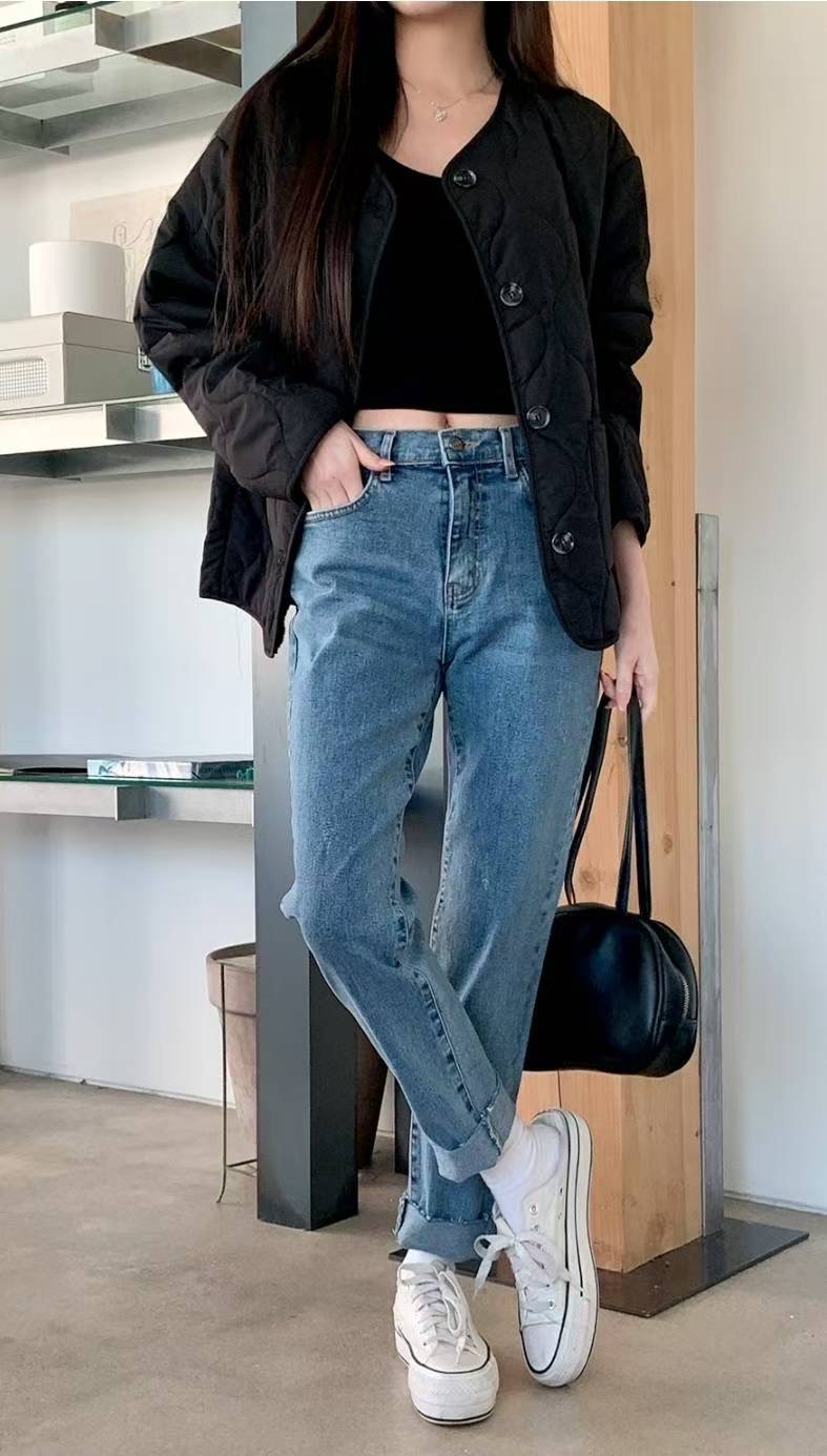 7STAR韓國代購㊣女士新品熱賣真品休閑推薦人氣時尚25秋冬牛仔褲7STAR牛仔褲