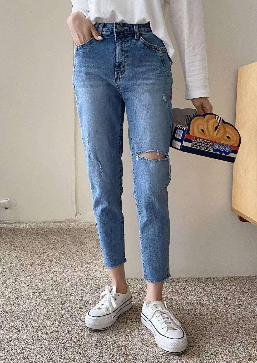 7STAR韓國代購㊣女士新品職業休閑人氣時尚熱賣25秋冬牛仔褲7STAR牛仔褲