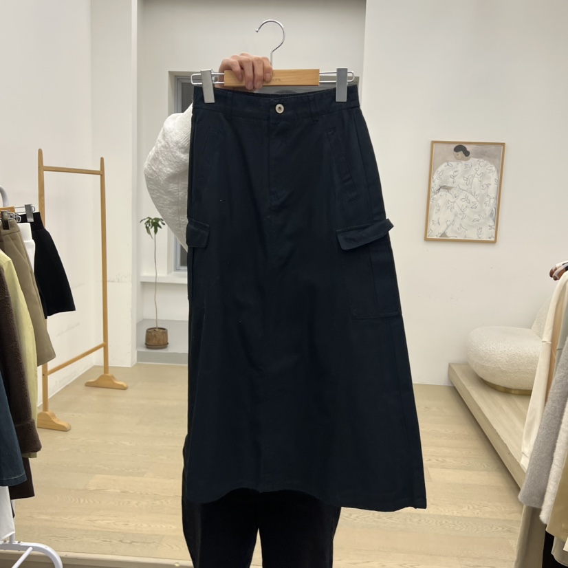 DRESS ROOM東大門㊣代購女裝新品人氣熱賣推薦25秋冬長裙工裝DRESS ROOM長裙圖色1