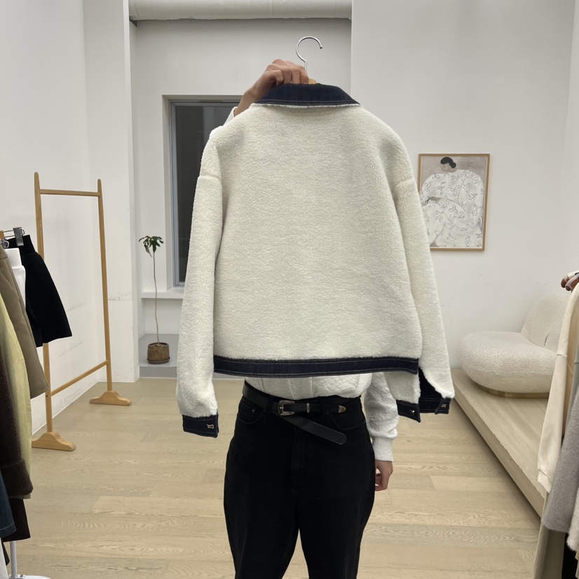 DRESS ROOM東大門㊣實拍女士新款25秋冬真品休閑人氣職業夾克DRESS ROOM夾克