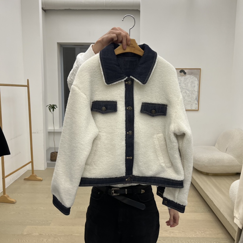 DRESS ROOM東大門㊣實拍女士新款25秋冬真品休閑人氣職業夾克DRESS ROOM夾克圖色1