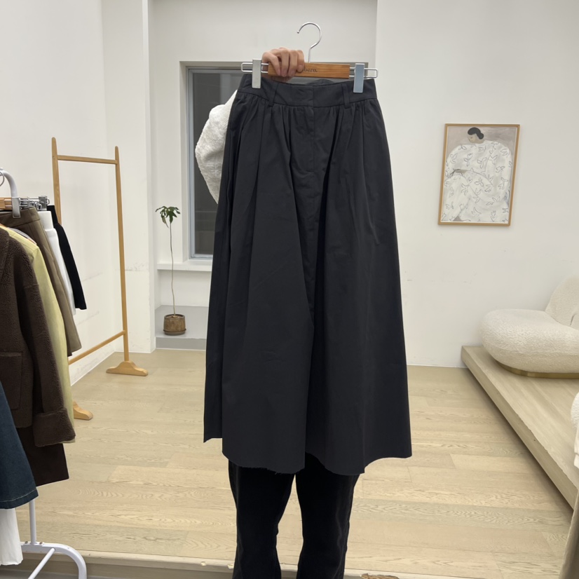 DRESS ROOM韓國直郵㊣女士新款人氣職業25秋冬真品長裙棉質DRESS ROOM長裙圖色2