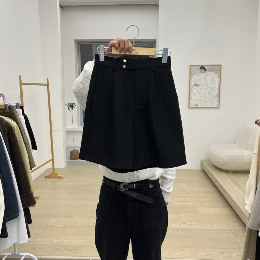 DRESS ROOM東大門㊣實拍女裝新款職業25秋冬真品人氣推薦短褲DRESS ROOM短褲圖色1