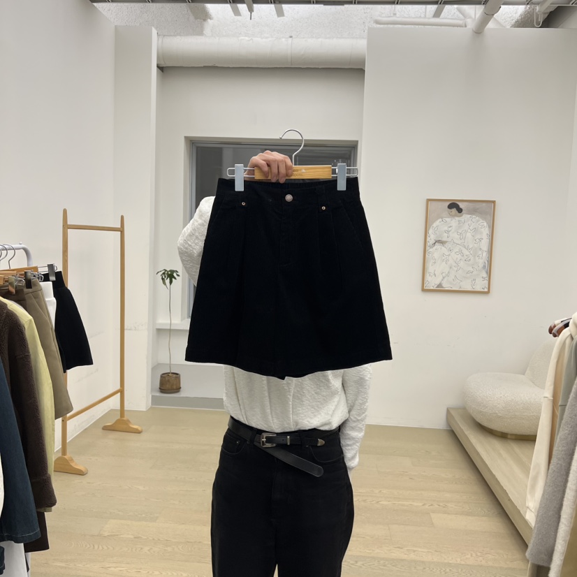 DRESS ROOM東大門㊣代購女士新款推薦時尚休閑真品短褲燈芯絨DRESS ROOM短褲圖色3