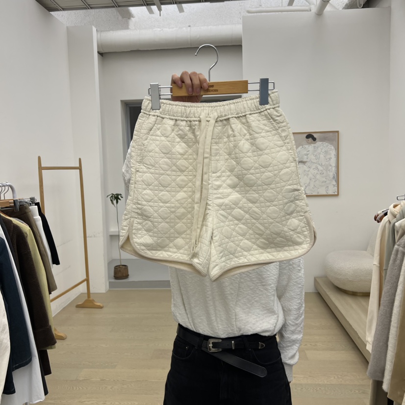 DRESS ROOM東大門㊣直郵女裝新品休閑推薦真品25秋冬短褲絎縫DRESS ROOM短褲圖色1