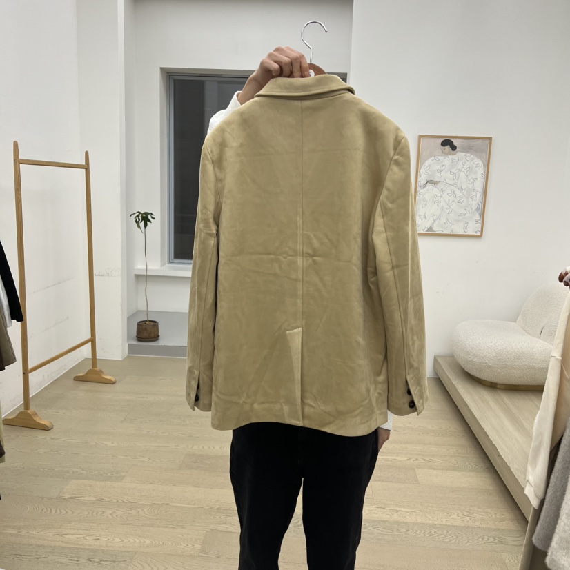 DRESS ROOM東大門㊣直郵女裝新品時尚推薦休閑25秋冬夾克麂皮DRESS ROOM夾克